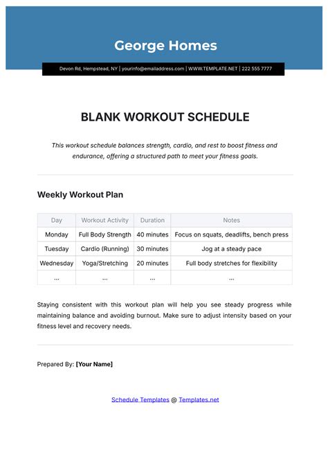 Blank Home Workout Routine HF Physique Training App – HungryFitness