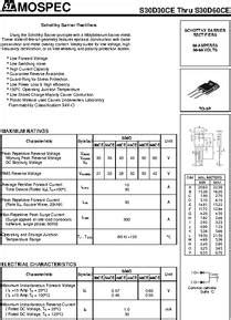 S30D60C datasheet - Schottky Barrier Rectifiers