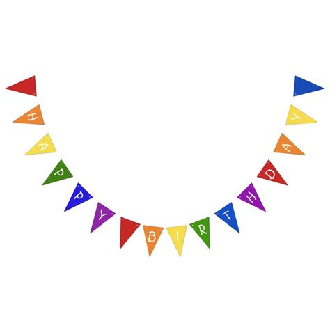 Colourful Happy Birthday Bunting Flags | Zazzle