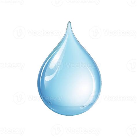 Ai Generated Realistic Water Droplet On Transparent Background Png