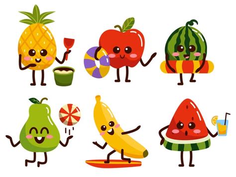 Smiley Fruit Clipart Pictures