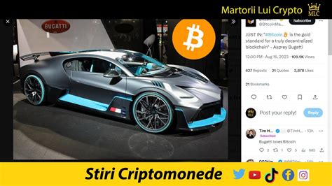 Stiri Crypto Inflatia E Un Furt Bugatti Iubeste Bitcoin Etf Xrp