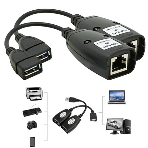 Vonets Pcs Usb To Rj Lan Cable Extension Adapter Ethernet Extender