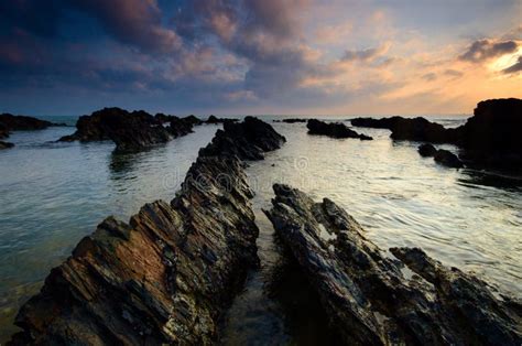 Amazing Rock Formations at Pandak Beach, Terengganu. Nature Composition ...