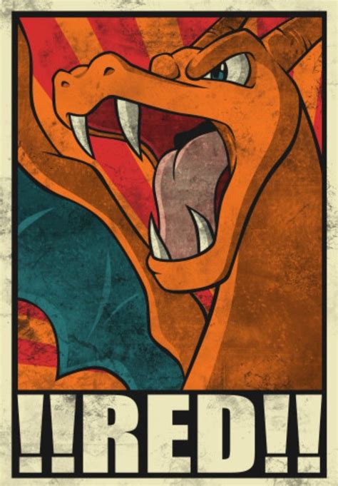 Charizard - Red, Pokemon | Pokemon charizard, Pokemon poster, Pokemon