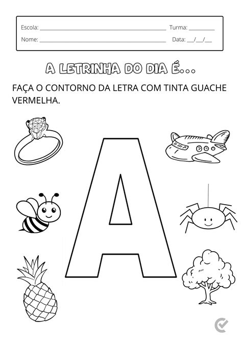 Letra A Educacao Infantil - Atividades com a letra A para Educação Infantil