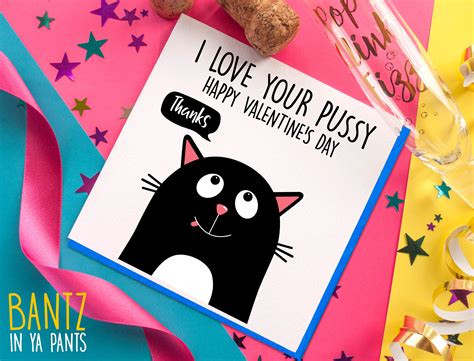 Funny Valentine S Day Card I Love Your Pussy Happy Etsy Italia
