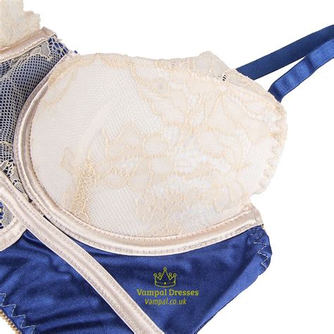 Blue Bra Set Womens Lace Lingerie Set Plus Size Bra Brief Sets Hot Garter Set High Waist