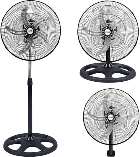 Bakaji Ventilatore In Piantana Da Tavolo Parete In Acciaio E Plastica