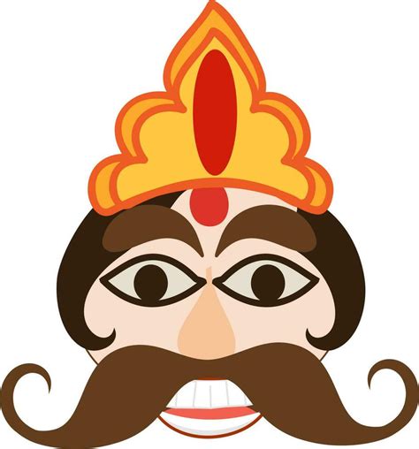 Flat illustration of Ravana face. 24290242 Vector Art at Vecteezy