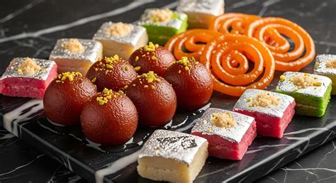 indian sweets assortment colorful desserts festive treats