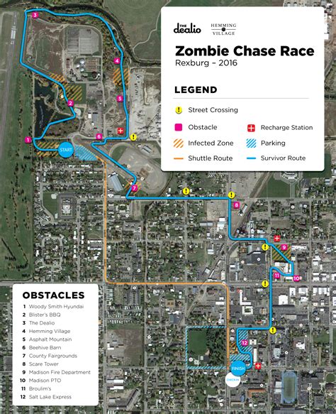 Route Map - Zombie Chase Race
