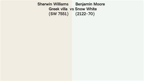 Sherwin Williams Greek Villa Sw Vs Benjamin Moore Snow White