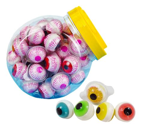 Goma Gummy Ball Eyerball Ojos Mix Con Relleno 500 G X 50 Uds Luegopago