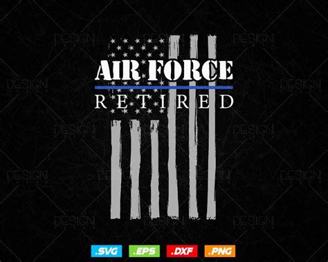 Air Force Retired US Flag Svg Png, Air Force Veteran Svg, Air Force 1 ...