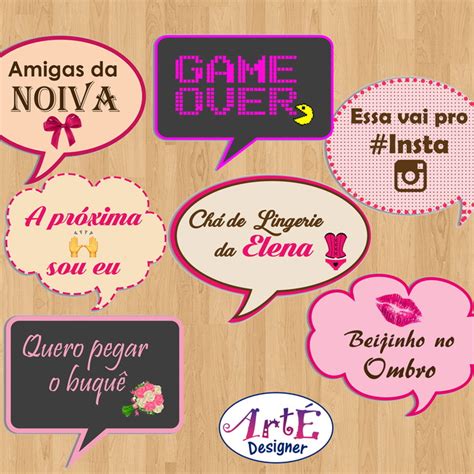 Arte Digital Plaquinhas Chá de Lingerie Elo