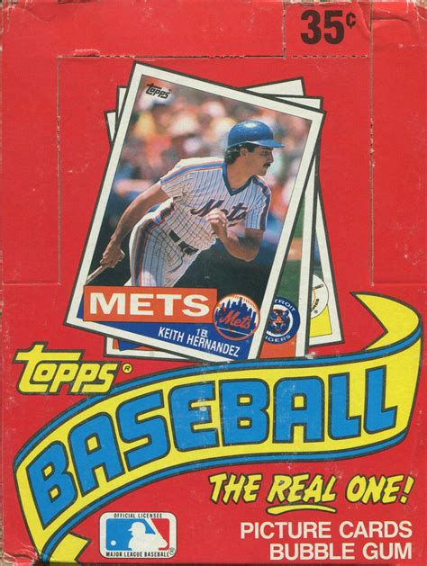 1985 Topps Baseball Wax Box Da Card World