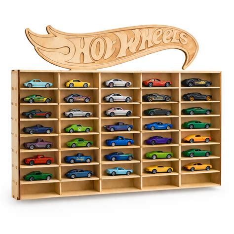Suporte Hot Wheels - Suporte Porta Carrinhos Hot Wheels MDF Cru 50 Carrinhos Decoração De ...
