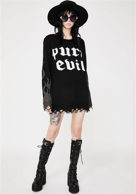 Killstar Purr Evil Knit Sweater Dolls Kill