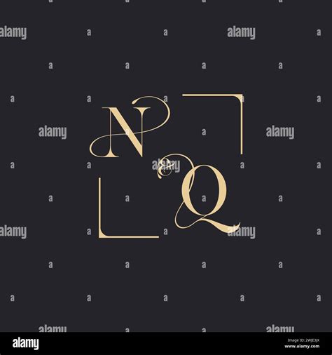 Nq Simple Concept Of Wedding Outline Logo And Square Of Initial Design