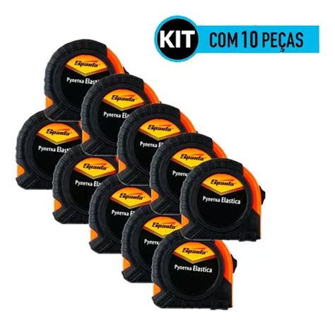 Kit 10 Trena De Aço Emborrachada 3 Metros Sparta C Trava Frete grátis