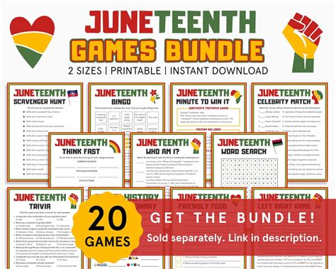 Juneteenth Scavenger Hunt Juneteenth Games Juneteenth Activities For