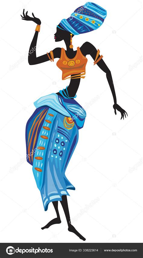 Beautiful African Woman In Ethnic Dress Stock Vector Image By Wikki33