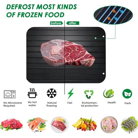 Aluminum Fast Defrosting Tray Thaw Frozen Food Meat Fruit Quick