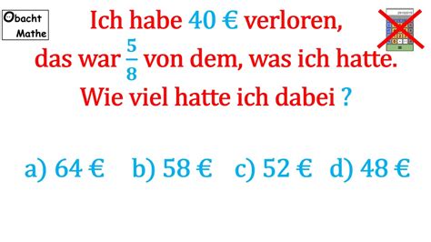 Mathe Basics 84 Virale Aufgabe 40 Sind 5 8 Hast DU Mathe