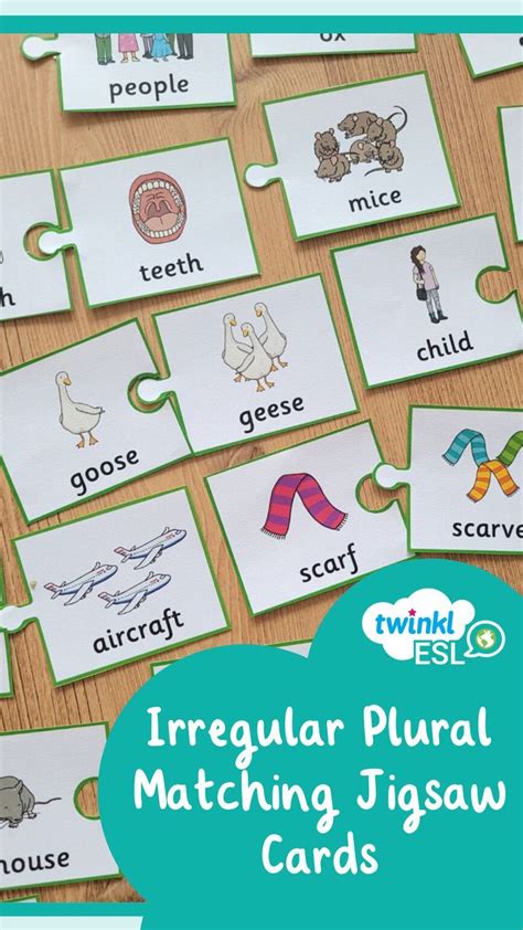 These Printable Matching Jigsaw Cards Are Designed To Help Esl Learners