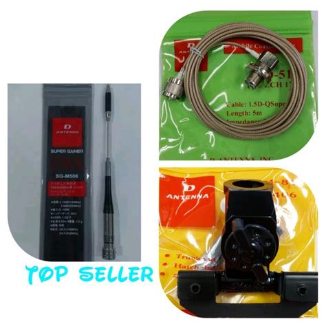 Jual Paket Antena Rig Mobil Dual Band Plus Kabel Teplon Dan Breket