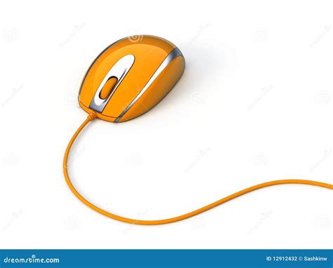 Computer Mouse With Cable Stock Illustration Illustration Of Single