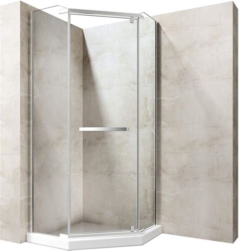 Durovin Bathrooms Pentagonal Shower Enclosure Pivot Hinged Door With