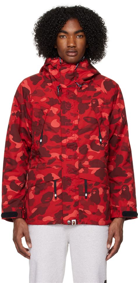 Bape Red Camo Snowboard Jacket Ssense Canada