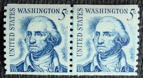 Us Mnh Sg Coil Line Pair George Washington Scv L United