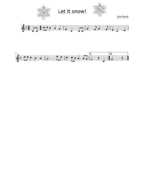 Let It Snow Jule Styne Sheet Music For Piano Solo