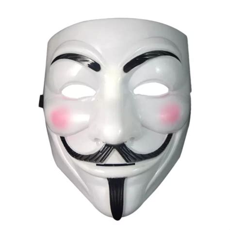 Movie Cosplay V for Vendetta Hacker Mask Halloween Party Cosplay Props ...