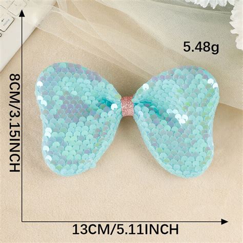 Gradient Sequins Bowknot Applique Patches Diy Headdress Clothes Shoes