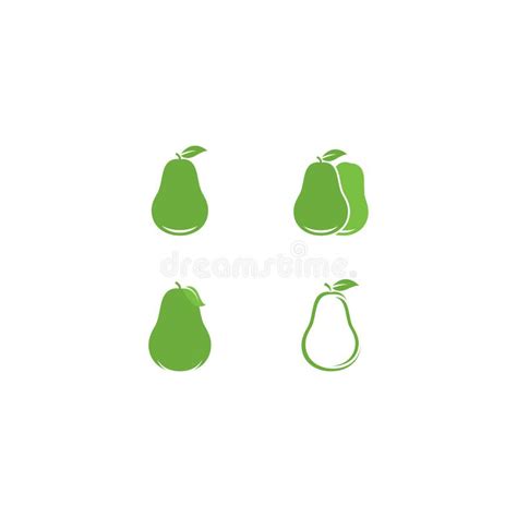 Pear Fruit Logo Vector Icon Illustration Stock Vector Illustration Of