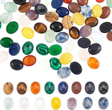 Amazon Ph Pandahall Pcs Colors Oval Gemstone Cabochons Stone