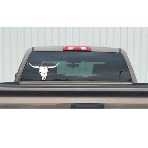 Longhorn Skull Decal - Longhorn Skull Sticker - 1280