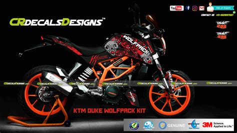 Buy Cr Decals Ktm Duke Wolfpack Series Edition Kit Red Duke 125200390 Online ₹2779 From