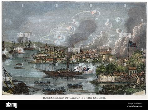 First Opium War 1841 Nthe Bombardment Of Canton China By The