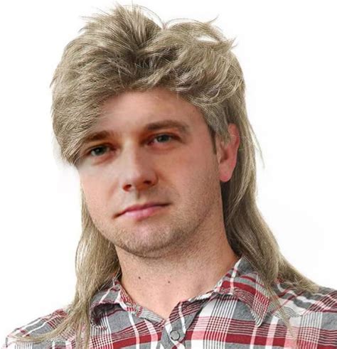 Blonde Mullet Wigadult Funny Wigs For Menpop Rock Wigjoe Dirt Wig