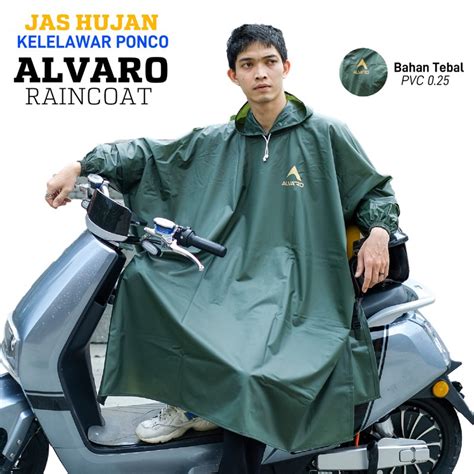 Jual Jas Hujan Poncho Lengan Tebal By Alvaro Mantel Raincoat Pvc 0 25