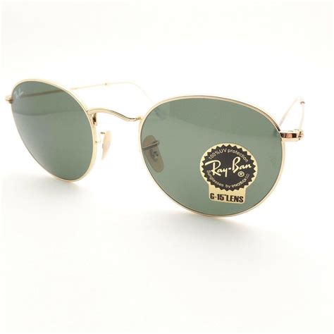 Ray Ban Ray Ban 3447 001 Gold G15 Sunglasses 805289439899 Ray Ban