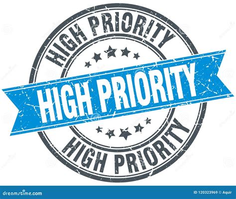 High Priority Stamp Stock Vector Illustration Of Grey