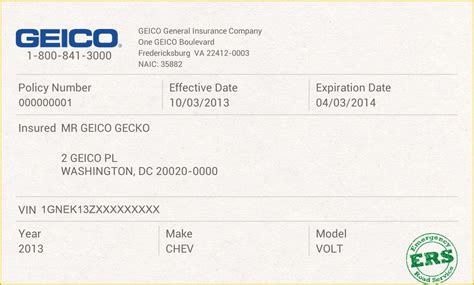 Auto Insurance Id Card Template | Best Sample Template Design