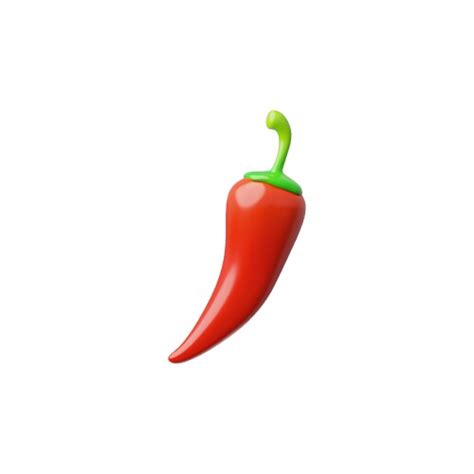 Red Hot Chili Pepper Pod Chopped D Icons Vector Image
