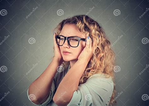 Sad Woman With Worried Stressed Face Expression Looking Overwhelmed